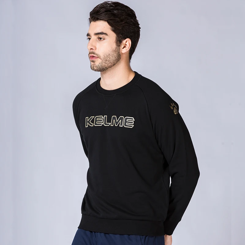 KELME мужская толстовка с круглым вырезом мужские флисовые повседневные толстовки