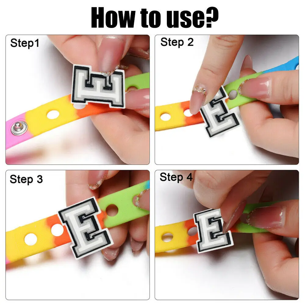 37Pcs/Set Letter Hole Shoes Flower Numbers Shoe For Crocs Wristbands Charms Shoe Charms Decoration For Wristbands Wholesale