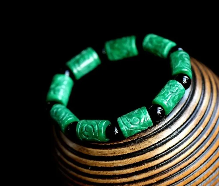 

Natural Men's Jade Bracelet Beads Jadite Bracelets Jade Jewelry Round Bangle for Men Women Charm Jewelry Fashion Accessories