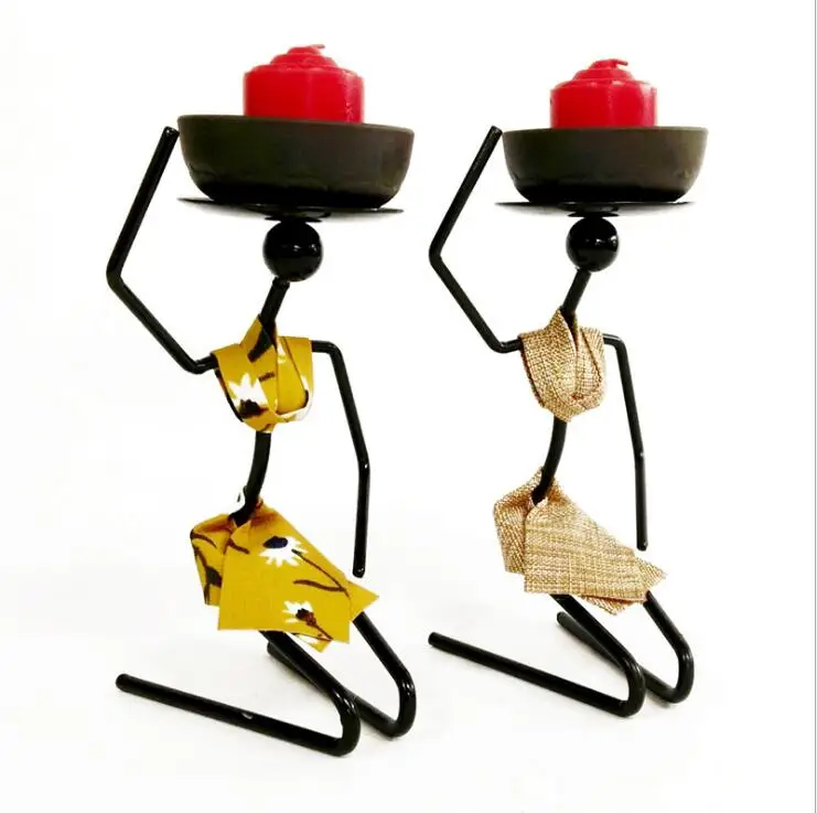 Подсвечник из кованого железа подсвечник в африканском стиле для женщин