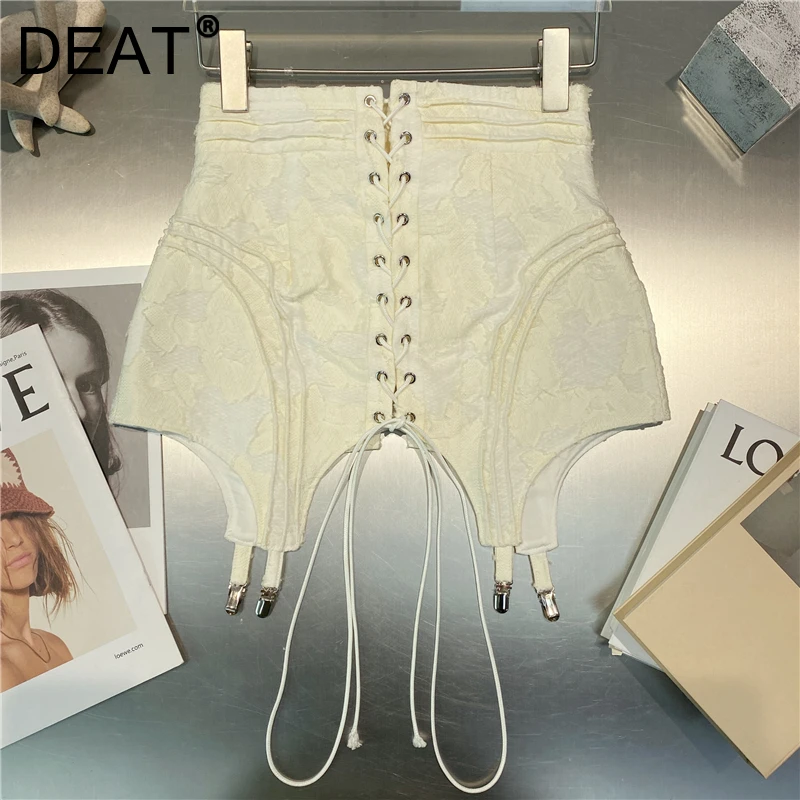 DEAT Женская облегающая индивидуальная юбка Новое поступление высокая талия