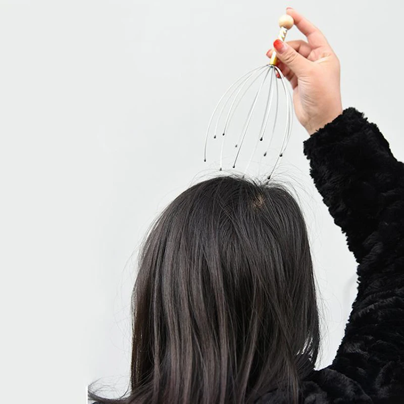 

Metal Octopus Head Massager Scalp Massageador Tens massager for head Neck Equipment Stress Release Relax Massage Body Massager