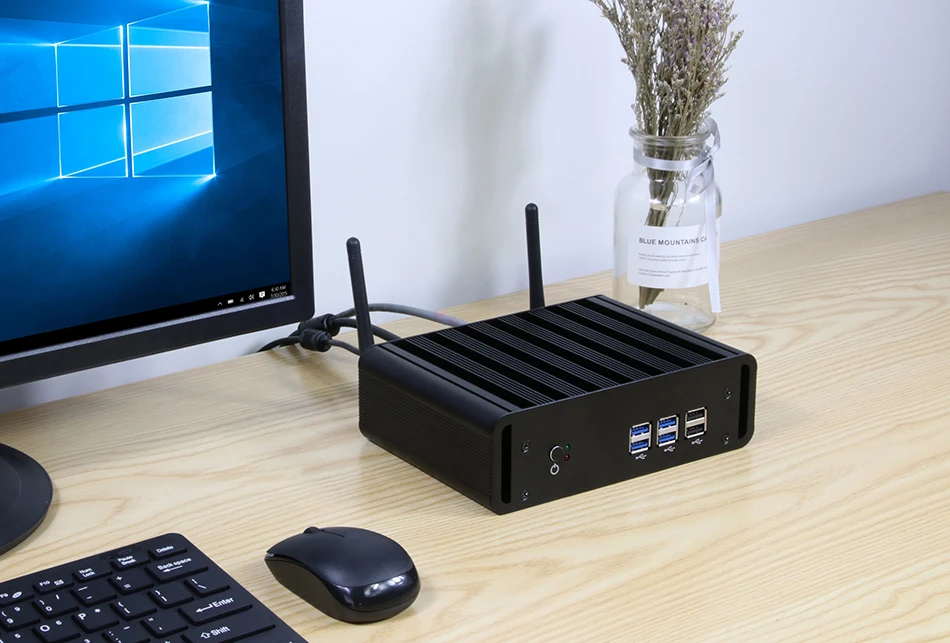 HLY Мини ПК Intel Core i3 4010U 5005U 6100U 7100U 2,40 ГГц Windows 10 Barebone HDMI wifi USB Мини компьютер настольный