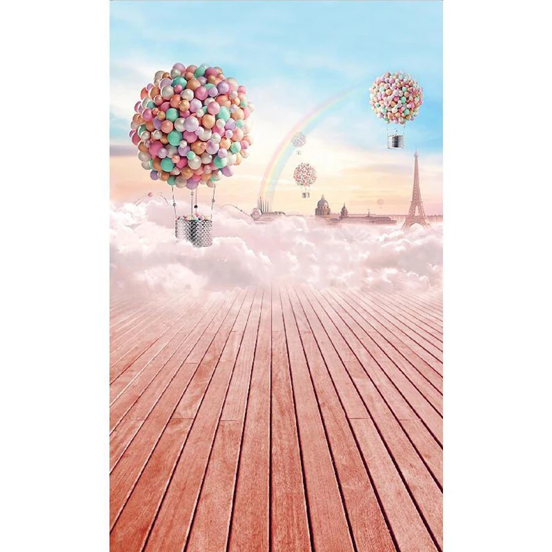 New 3x5FT Hot Air Balloon Photography Backdrop Photo Props Studio Background | Wedding Centerpiece &