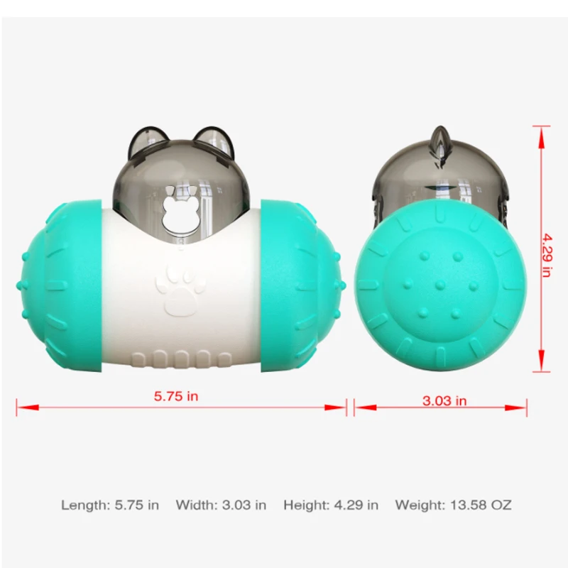 

Dropshipping Multi-Use Kitten Cat Supplies Rocking Bear Food Leakage Toy Dog Toys Pet Accessories Food Dispenser Pet Products