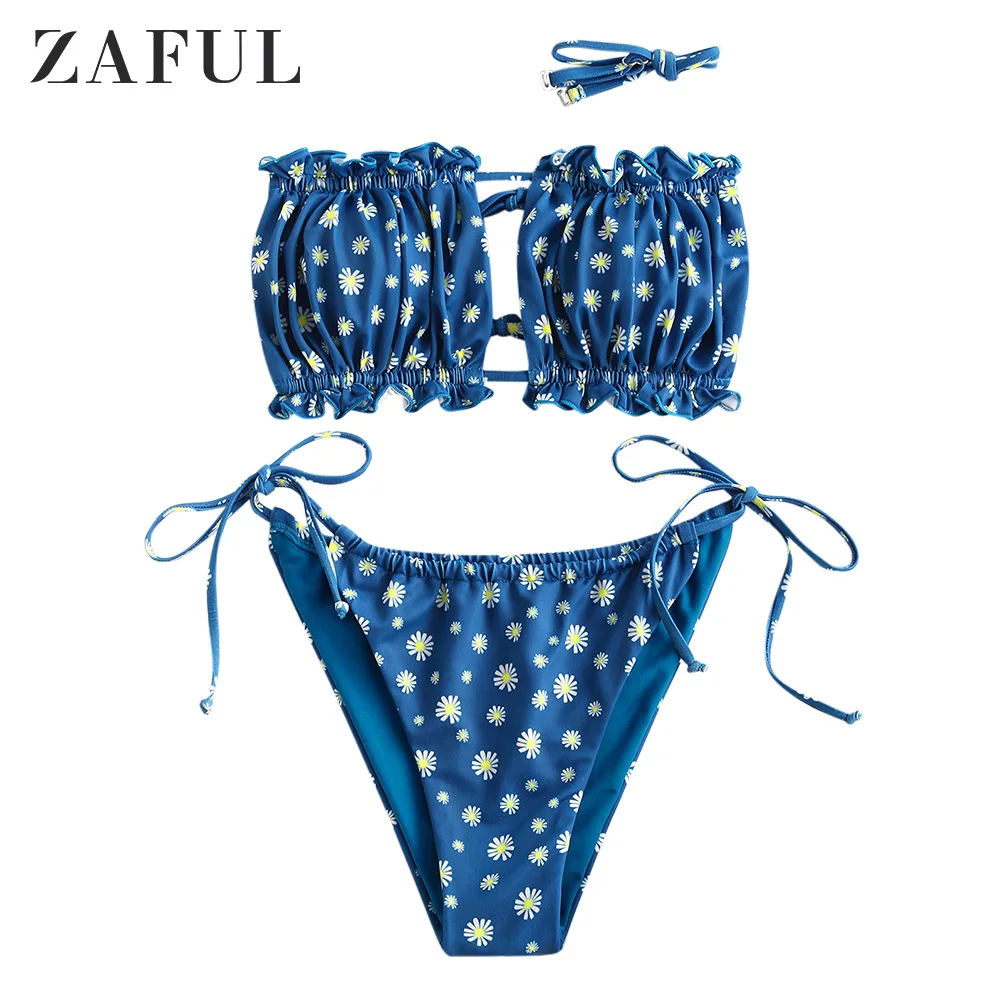 

Бикини женское Бесшовное с оборками, без бретелек