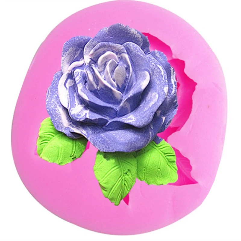6 шт./лот Новый DIY большой цветок розы Силиконовые 3D формы посуда Антипригарное