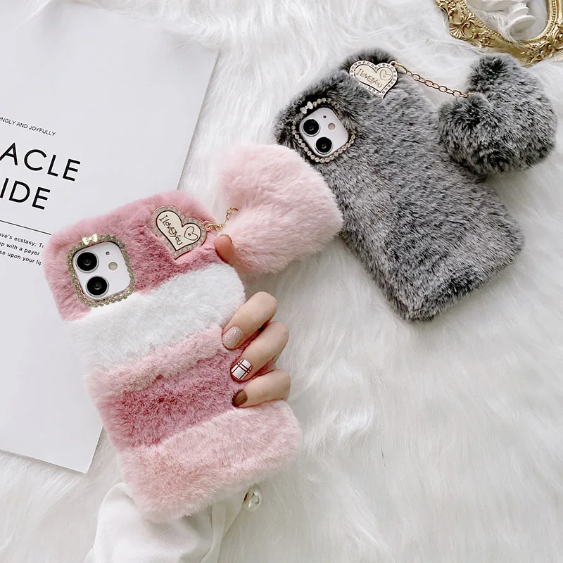 winter warm hand plush soft phone case for oppo reno 6 5 4 3 pro 6z 5z 2z 5f 4f 2f a16 a15 a94 a93 a74 a54 a53s f17 find x2 case free global shipping