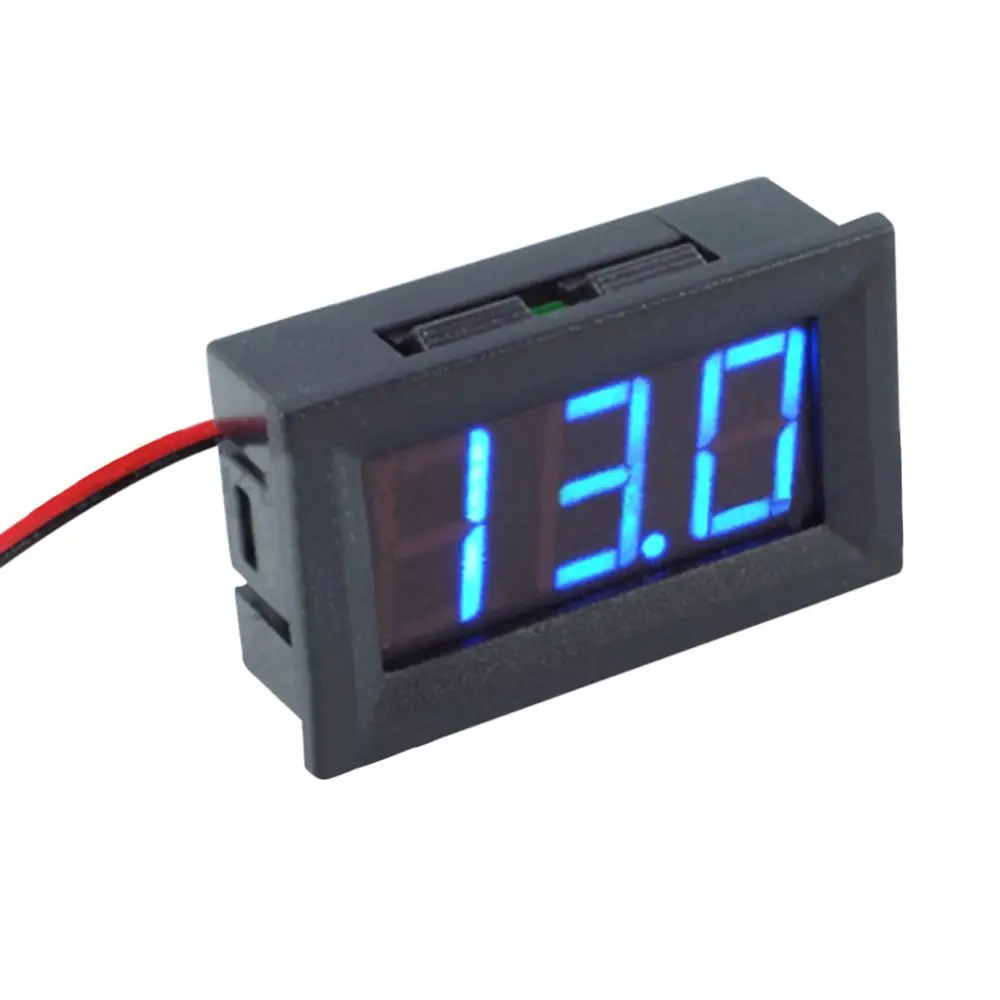 DC 2 5 V 30V Цифровой светодиодный мини вольтметр тестер проводной ЖК дисплей Дисплей