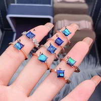 s925 sterling silver natural blue shell egg noodles ring emerging accessories exquisite luxury ladies glamour party engagement