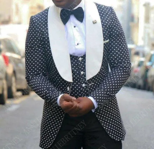 

ANNIEBRITNEY Shawl Lapel Men's Suits Set Slim Fit Groom Tuxedos for Wedding Prom Custom Formal Jacket Pants Suits for Men 2019