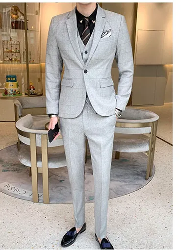 Горячая Распродажа серые итальянские мужские свадебные костюмы s Tailcoat для мужчин