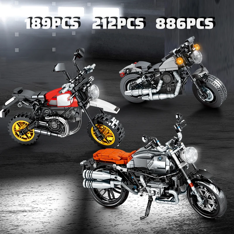 

DIY City Off-road Motorbike MOC Model Building Blocks Creator High-tech Racing Car Motorcycle Bricks Gifts Toys For Children