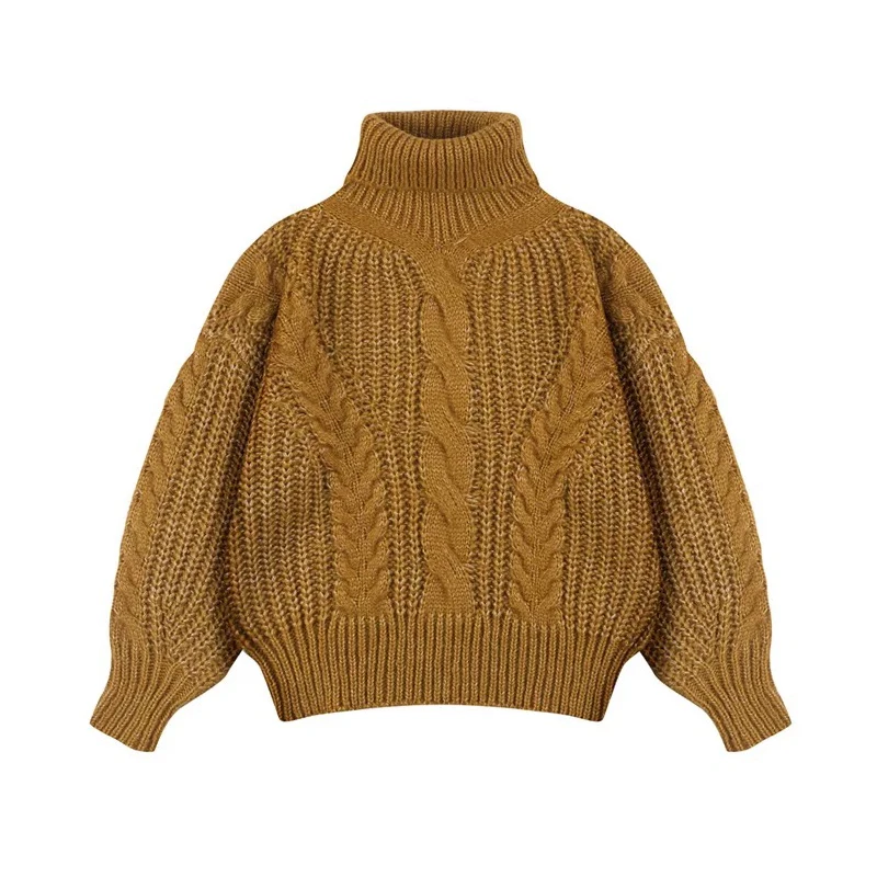 Осенне-зимний Новый Модный женский толстый вязаный свитер удобный базовый