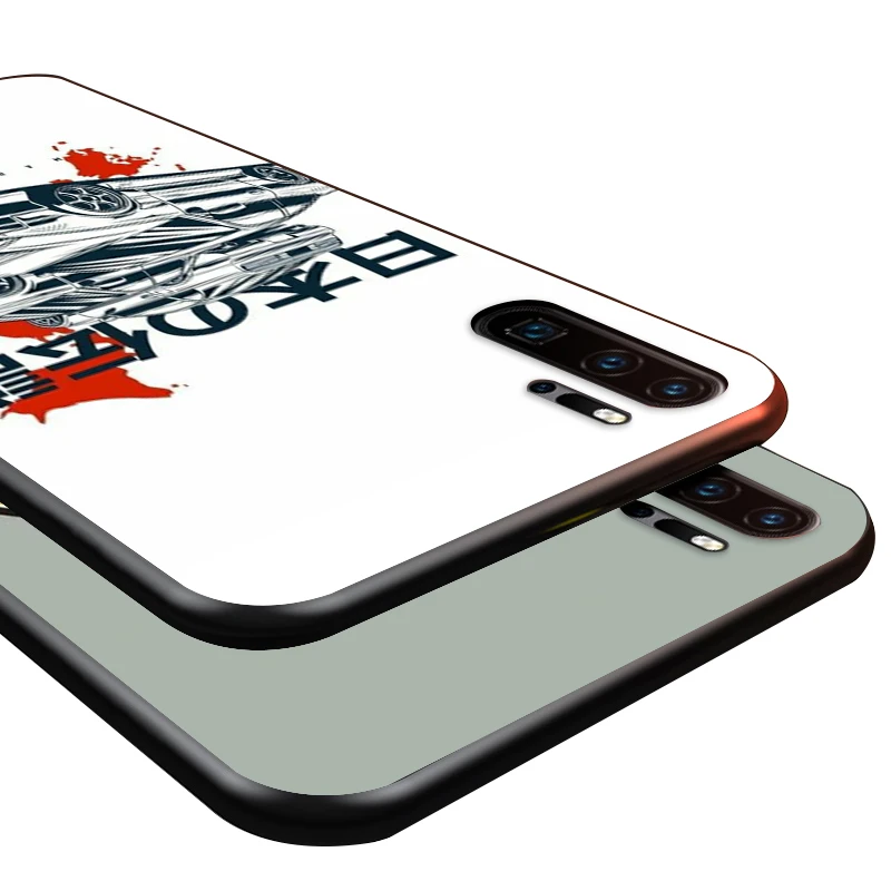 

Cartoon Car JDM for Huawei P40 P30 P20 P10 P9 P8 Lite Pro Plus 2017 2019 Black phone Case