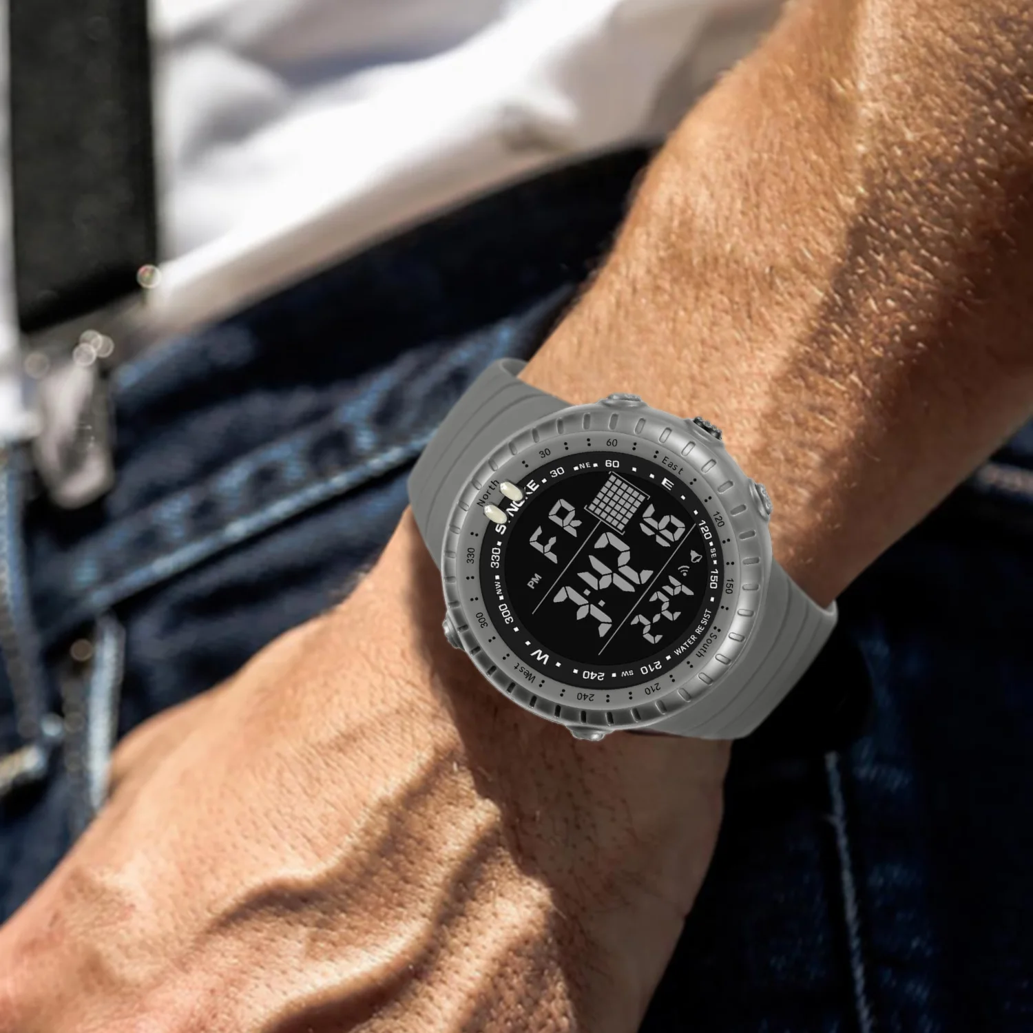 

SYNOKE Men's Watches Fashion 50M Waterproof Large Dial Sports Watch Digital Wristwatch Luminous Male Clock Relogio Masculino