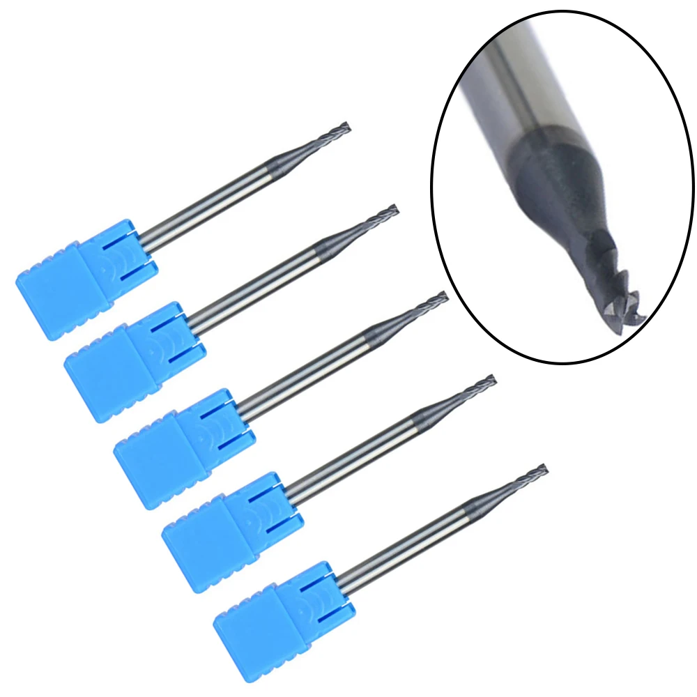 

5Pcs Metalworking Tungsten Carbide TiAIN HRC45 2mm Milling Cutter End Mill Tools