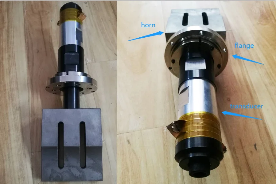 

20khz ultrasonic weld generator 2000w ( discontinuous) transducer flange horn for mask earloop machine