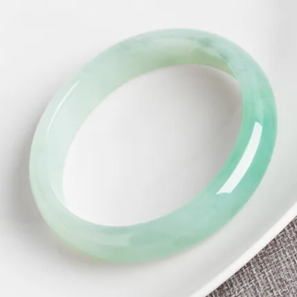 

zheru jewelry pure natural Myanmar Jade A-class 53mm-62mm light green bracelet elegant princess bracelet with certificate