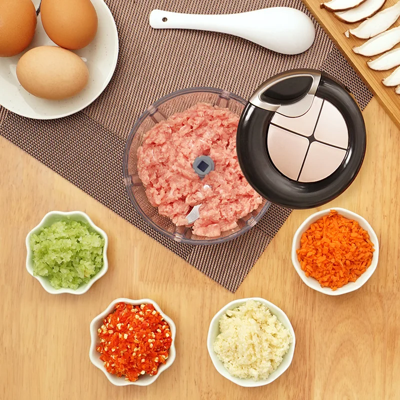 

KitchenAce Mini Stainless Steel Meat Grinder Kitchen Pepper Garlic Carrot Cutter&Slicer Kitchen Fruit&Vegetable Gadgets & Tools