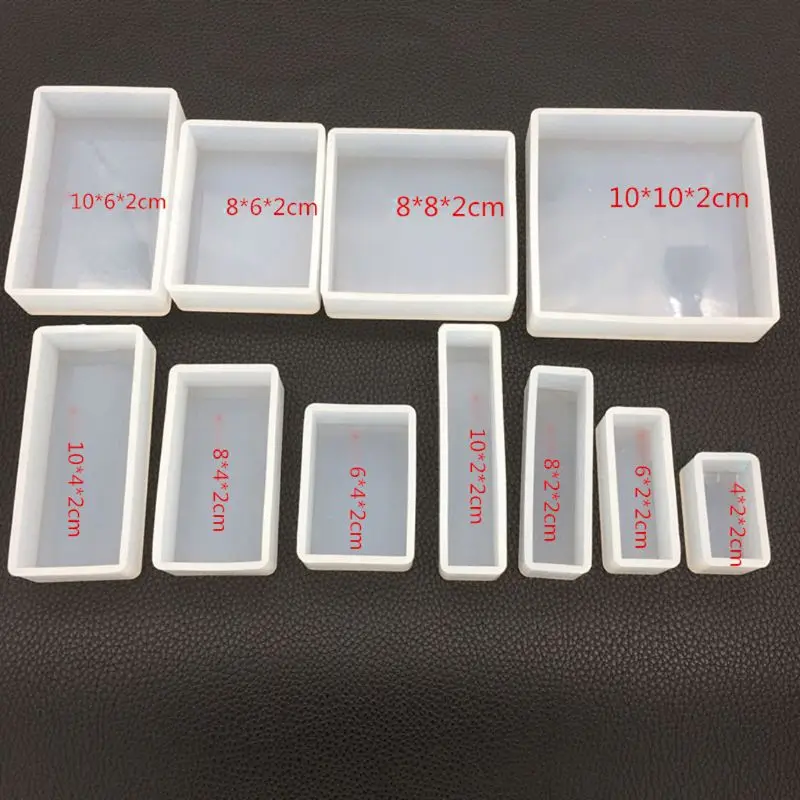 

11pcs DIY Square Rectangle Cube Mold Kit Resin Mold Casing Craft Jewelry Making Tools Mold Jewelry Accessories