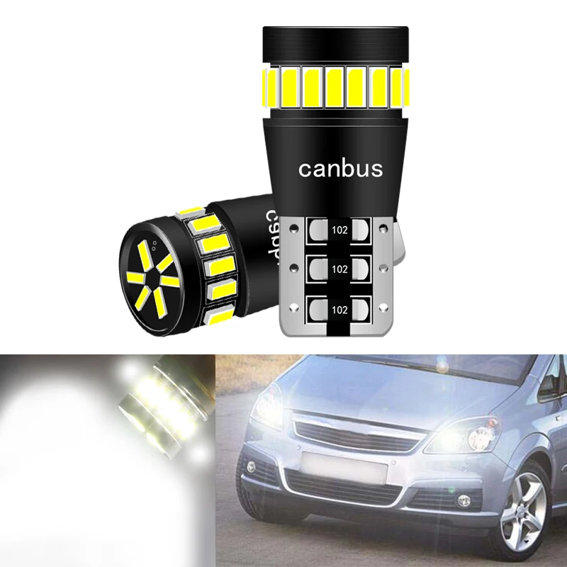 

2x T10 W5W LED Clearance Light Marker Lamp Bulb Canbus Error Free For Opel Astra h j g Corsa Zafira Insignia Vectra b c d