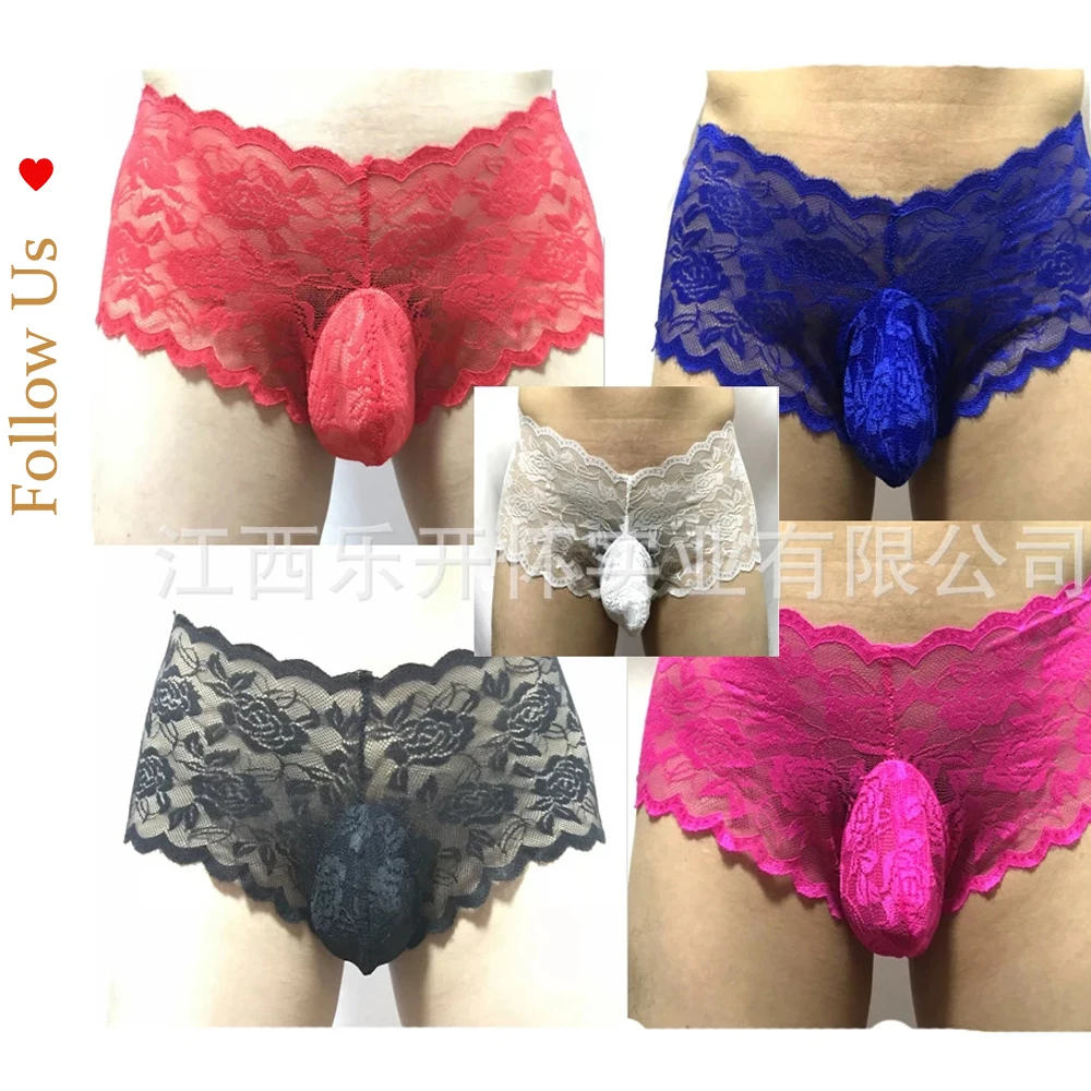 Европейское и американское мужское сексуальное нижнее белье кружевное для