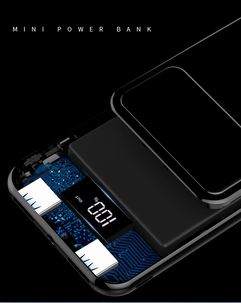 Внешний аккумулятор водонепроницаемый портативный 30000 мАч для всех смартфонов