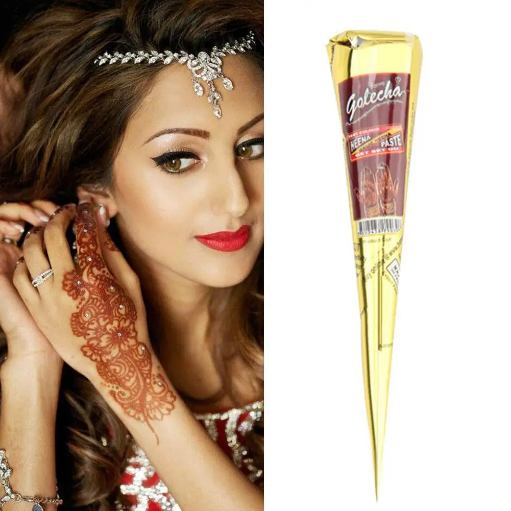 

Dark Red Henna Cones Indian Henna Tattoo Paste For Temporary Tattoo Body Art Sticker Natural Body Paint Tattoo Henna Cones