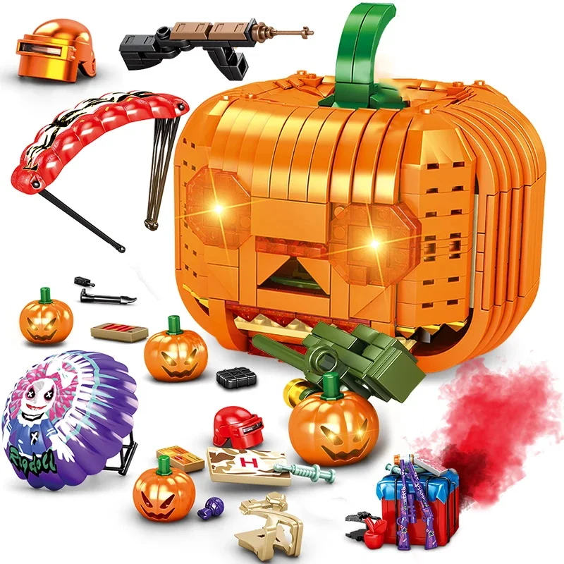 

Знаменитая игра, модель тыквы, модель, конструктор, карнавальные кирпичи, игрушки для детей, подарки на Хэллоуин и праздники