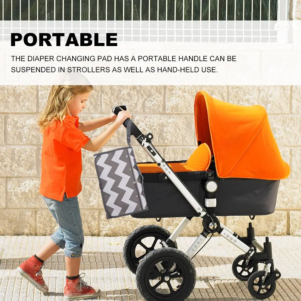 

Portable Diaper Changing Pad Waterproof Mat Foldable Travel Diaper Storage Bag with Pockets For Home Travel