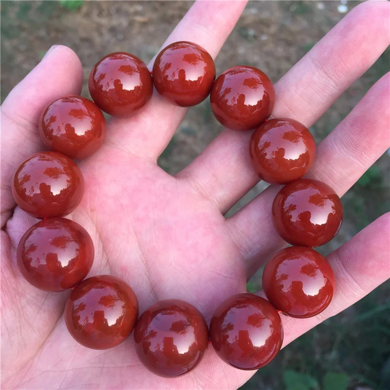 

Hot Selling Natural Hand-carve Red Onyx Baranglet -bracelet Fashion Accessories Men Women Luck Gifts