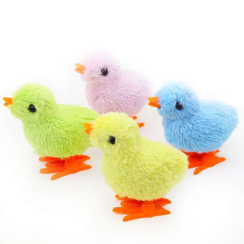 TOBEFU Funny Wind-Up Chicken Clockwork Walking Toys Cute Hopping Jumping Chicken for Kids Baby Children Brain Game Gifts