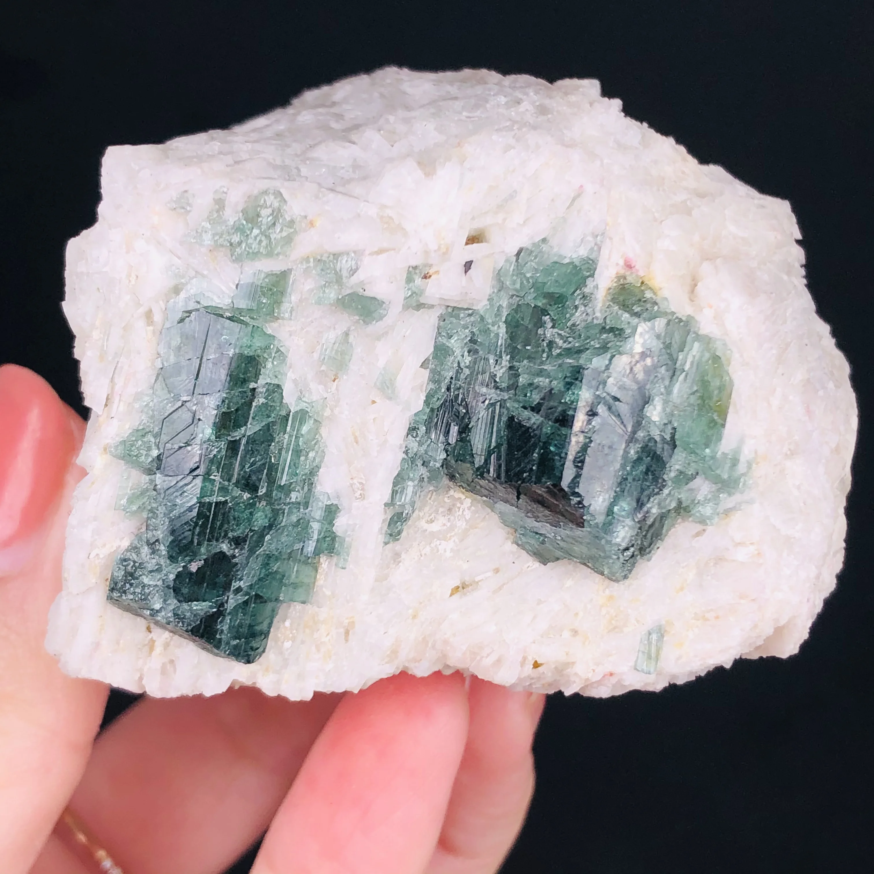 

Natural Green Tourmaline Crystal Mineral Rough Specimen Rock Stones Rare Original