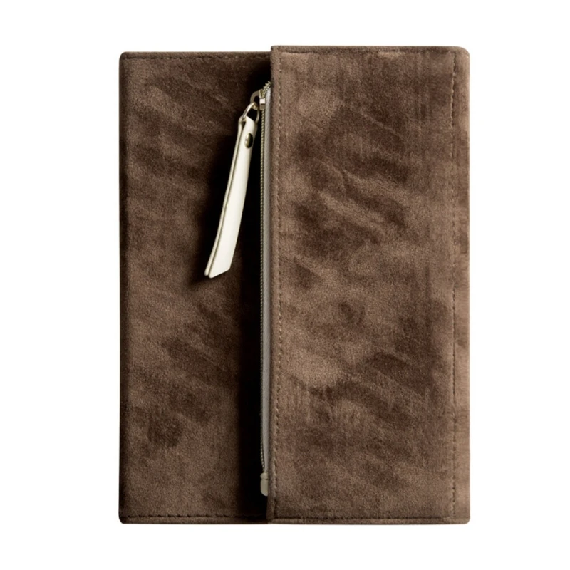 

B6 Innovative Tri-fold Notebook Suede Diary Notepad Traveler Journal Planners P9YA
