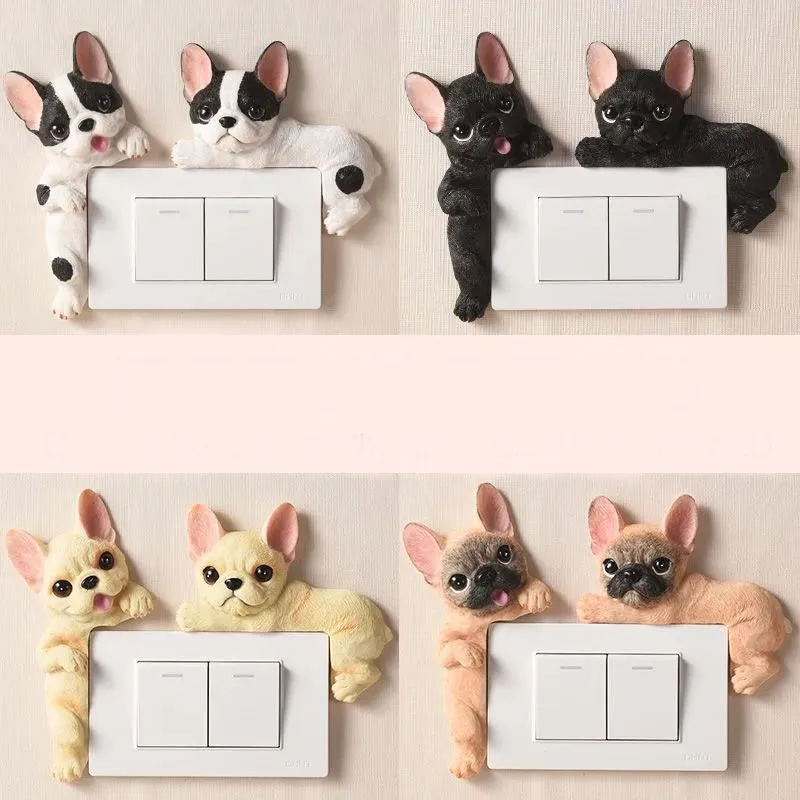 Милый мультяшный Тедди собака 3D фотоэтикетка Защитная крышка наклейка двойной