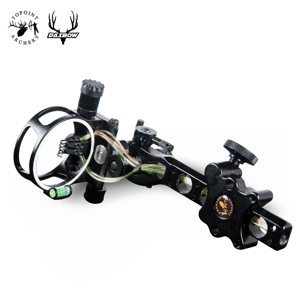 Topoint Стрельба из лука 5-Контактный Лук прицелы TP7550 микро регулировка съемный