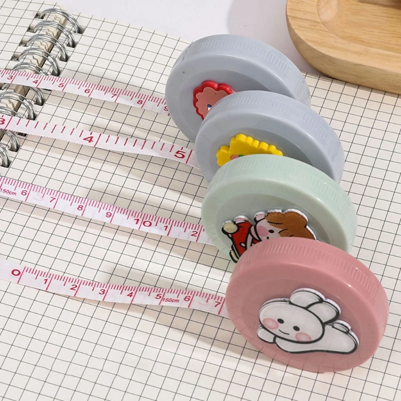 

1.5m Cartoon Cute Portable Retractable Ruler Tape Measure Compact Pocket Size L93B