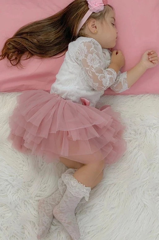 Фатиновые кружевные трусы юбка-пачка для маленьких девочек 2 шт. подгузники