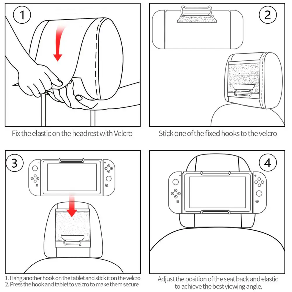Автомобильный держатель для подголовника игрового автомата Nintendo Switch смартфона и