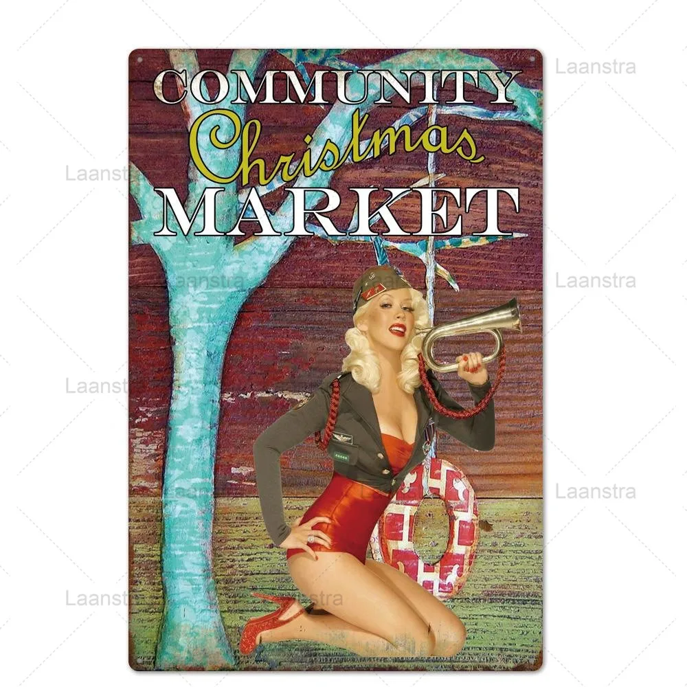 

Metal Iron Brand Movie Poster Pin Up Girl Sexy Stunner Beach Party Tin Sign Wall Art Decor For Home Cafe Pub Club Bar Iron Plaqu