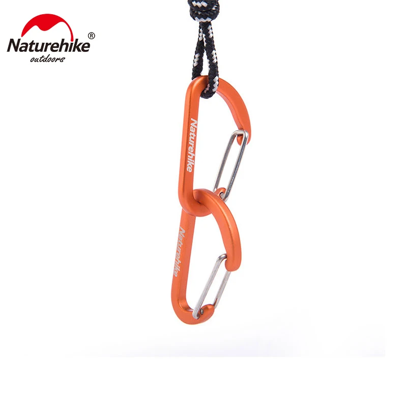 

Naturehike 2pcs D Shape Camping Carabiner 4cm Aluminum Hook Hook NH15A004-H
