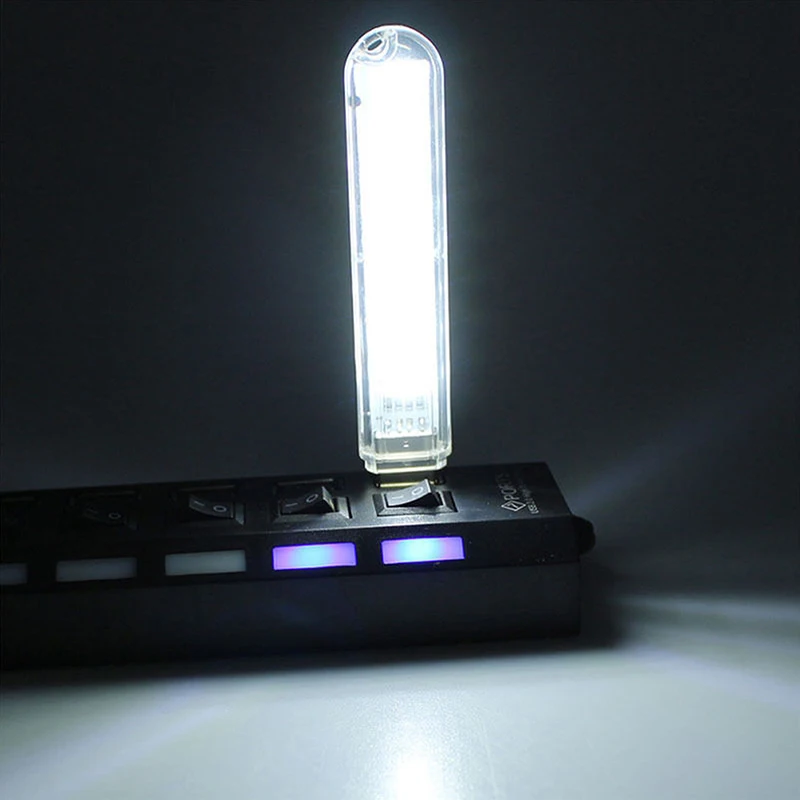 Портативный мини-светильник с USB 8 светодиодный 5 В SMD 5730 настольная лампа