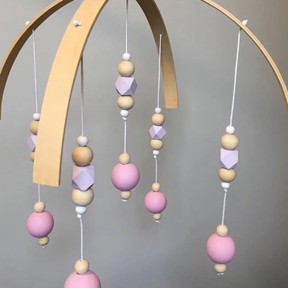 Детские погремушки деревянные бусины колокольчики игрушки для детской комнаты