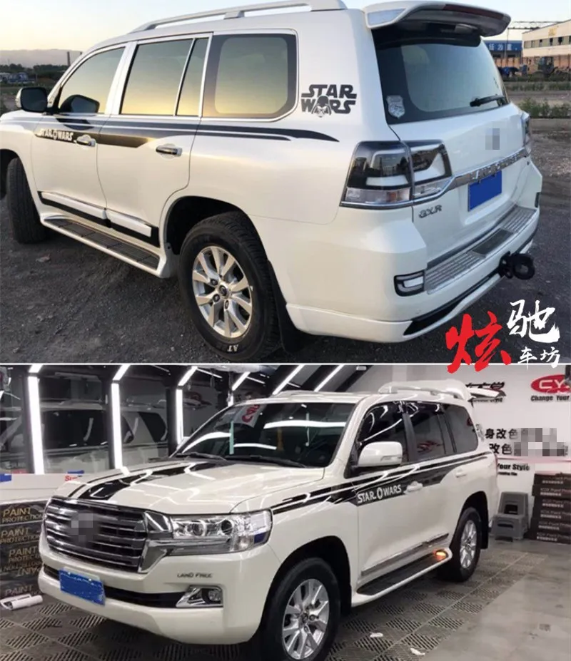 

Автомобильные наклейки для Toyota Land Cruiser LC200 2008-2021, спортивные наклейки для внешнего вида