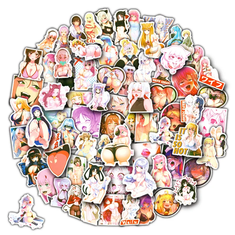 

50pcs Anime Hentai Sexy Girl Stickers Pinup Bunny Waifu Graffiti Vinyl Sticker Phone Case Car Decal Adults Otaku Toys Wholesale