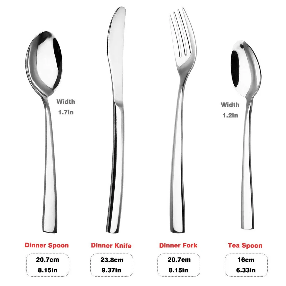 

Gift Wooden Box & 24PCS Cutlery Set Steel Dinner Set Stainless Steel Mirror Polishing Sets Tableware Flatware Dinnerware