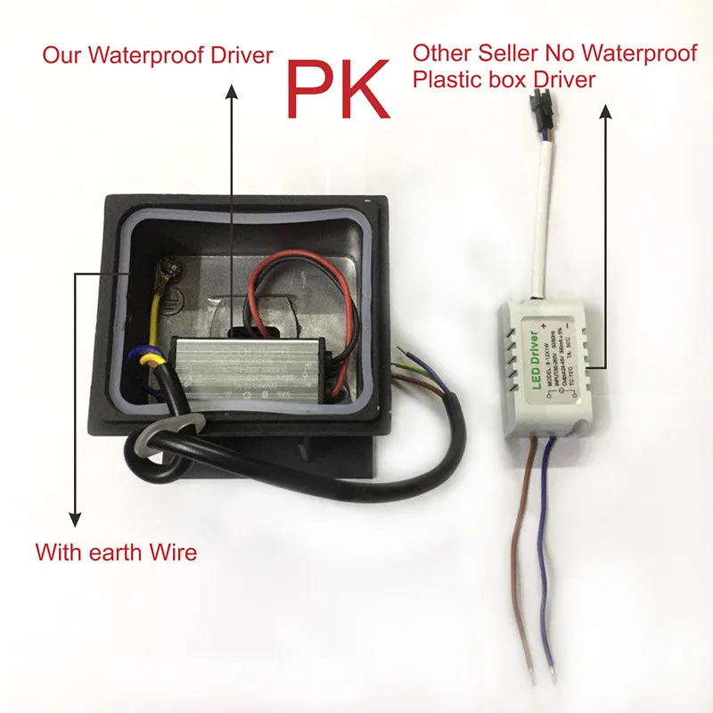 Светодиодный настенный светильник уличный водонепроницаемый 12 Вт IP65