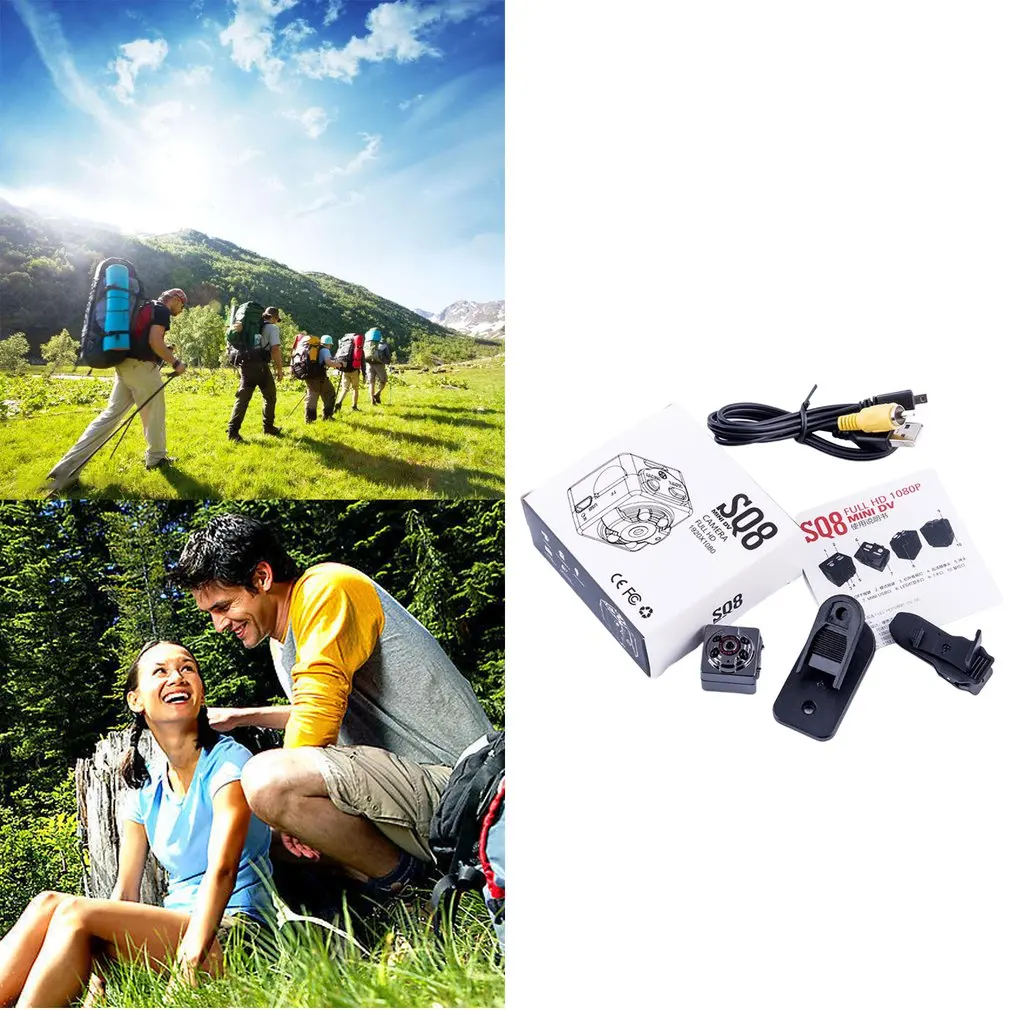 

Sq8 Small 1080p 960pCamera Camera Sports Outdoor Infrared Night Vision Hd Small Camera Aerial Recorder