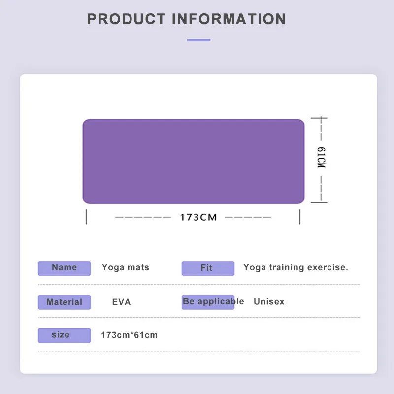 Женский Коврик для йоги из ЭВА толстый нескользящий спортивный матрас спортзала